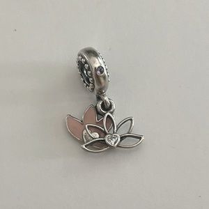 Authentic Pandora Lotus Flower dangle charm